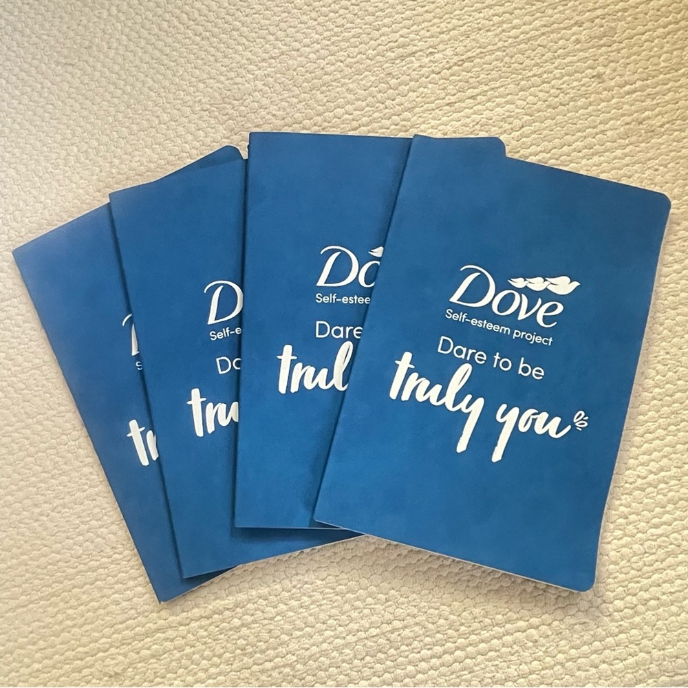 4 Dove Self-Esteem Project Journal Notebook Blue Cover